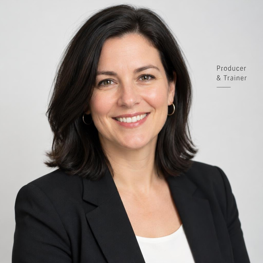 Portrait of a smiling woman in a blazer